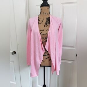 Lilly Pulitzer Pink Dusting Cardigan Drope Front Women's Sweater Size XS